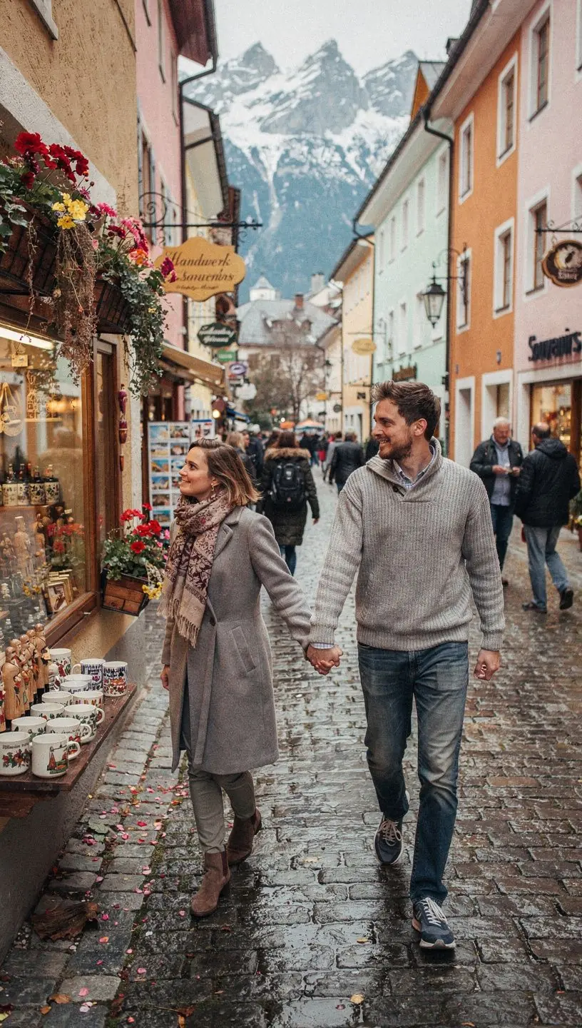 Schlafzimmer mit stilvollem Design und Aussicht auf die Berge.
