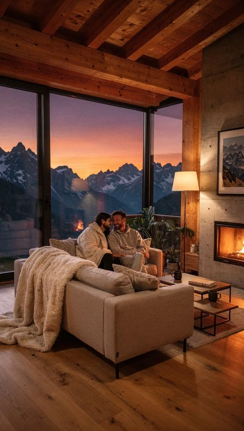 Balkon mit Sitzgelegenheiten und herrlichem Blick über Innsbruck.